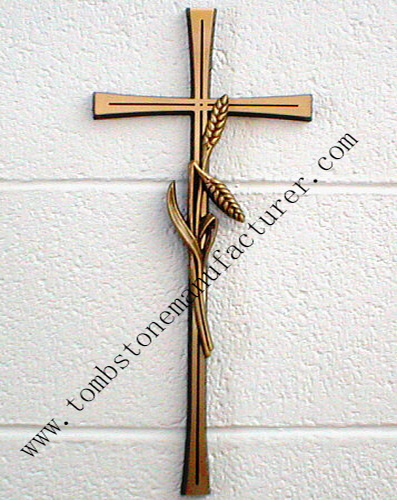 bronze cross with wheat1 - Click Image to Close